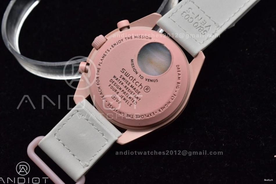 Mission on Venus Moonwatch x Omega Quartz Nylon Swatch to Bioceramic Strap 1204